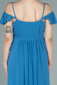 Long Indigo Pregnancy Evening Dress ABU756