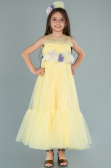 Long Yellow Girl Dress ABU2291