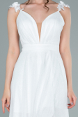 Long White Evening Dress ABU2307