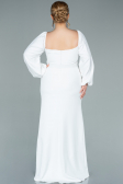 Long White Plus Size Evening Dress ABU2292
