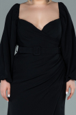 Long Black Plus Size Evening Dress ABU2292