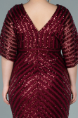 Long Burgundy Plus Size Evening Dress ABU2309