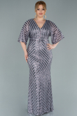 Long Grey Plus Size Evening Dress ABU2309
