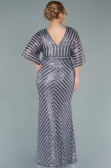 Long Grey Plus Size Evening Dress ABU2309