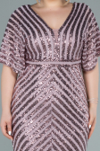 Long Powder Color Plus Size Evening Dress ABU2309