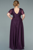 Long Dark Purple Plus Size Evening Dress ABU2310
