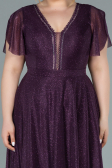 Long Dark Purple Plus Size Evening Dress ABU2310
