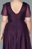 Long Dark Purple Plus Size Evening Dress ABU2310