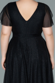 Long Black Plus Size Evening Dress ABU2310