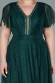 Long Emerald Green Plus Size Evening Dress ABU2310