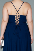Navy Blue Long Plus Size Evening Dress ABU1324