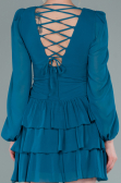 Oil Green Mini Chiffon Invitation Dress ABK1366