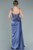 Indigo Long Satin Evening Dress ABU2130