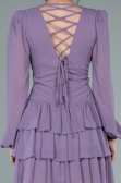 Lavender Mini Chiffon Invitation Dress ABK161