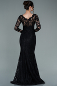 Long Black Laced Evening Dress ABU1571