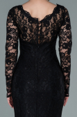Long Black Laced Evening Dress ABU1571