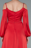 Long Red Satin Evening Dress ABU2339