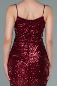 Burgundy Long Scaly Prom Gown ABU1880