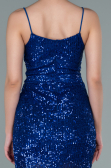 Sax Blue Long Scaly Prom Gown ABU1880