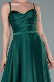 Green Long Satin Evening Dress ABU1601