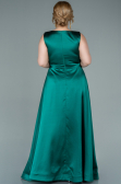 Long Emerald Green Satin Prom Gown ABU2350
