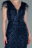 Long Navy Blue Evening Dress ABU881