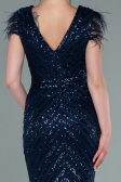 Long Navy Blue Evening Dress ABU881