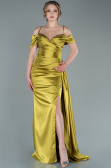 Long Pistachio Green Satin Evening Dress ABU2379