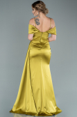 Long Pistachio Green Satin Evening Dress ABU2379