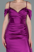 Long Fuchsia Satin Evening Dress ABU2379