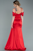 Long Red Satin Evening Dress ABU2379