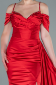 Long Red Satin Evening Dress ABU2379