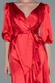 Midi Red Satin Invitation Dress ABK1409