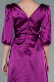 Midi Cherry Colored Satin Invitation Dress ABK1409