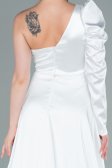 Long White Satin Evening Dress ABU1715