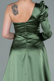Olive Drab Long Satin Evening Dress ABU1715