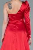 Red Long Satin Evening Dress ABU1715