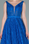 Long Sax Blue Evening Dress ABU2418