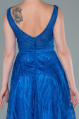Long Sax Blue Evening Dress ABU2418