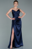 Navy Blue Mermaid Evening Dress ABU370