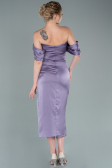 Midi Lila Satin Invitation Dress ABK1404