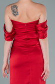 Midi Red Satin Invitation Dress ABK1404