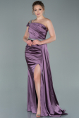 Long Lavender Satin Evening Dress ABU2363