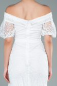 Long White Dantelle Evening Dress ABU2427