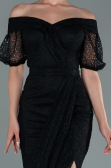 Long Black Dantelle Evening Dress ABU2427