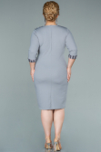 Grey Short Plus Size Evening Dress ABK1325
