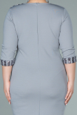 Grey Short Plus Size Evening Dress ABK1325