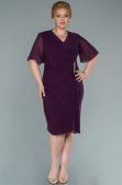 Plum Short Chiffon Evening Dress ABK1294