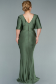 Long Olive Drab Plus Size Evening Dress ABU2441