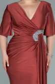 Long Brick Plus Size Evening Dress ABU2441